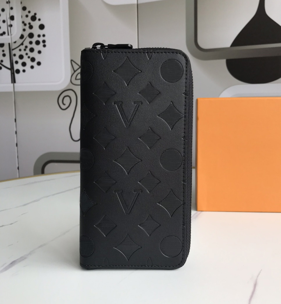 Mens designer wallets luxury Zippy coin purses embossed flower letter Shadow long card holders high-quality man fashion small clutch with original box dust bag