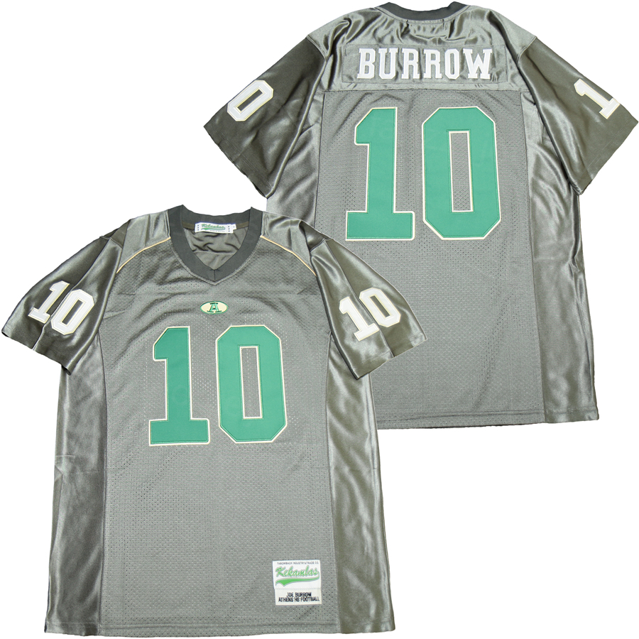 Football Athens High School Jersey 10 Joe Burrow Moive Breathable Embroidery For Sport Fans Pure Cotton Team Color Grey College Pullover HipHop Breathable Good, Navy blue
Football Athens High School Jersey 10 Joe Burrow Moive Breathable Embroidery For Sport Fans Pure Cotton Team Color Grey College Pullover HipHop Breathable Good, Navy blue