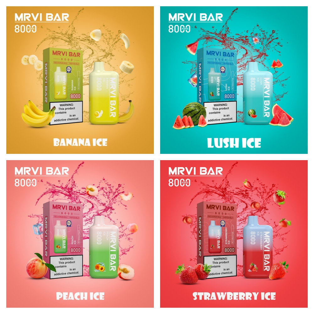 Original MRVI Vape 8000 Puffs Disposable Vape Pen Electronic Cigarette 650mAh 16ml Device Extra Power E Cigarettes
Original MRVI Vape 8000 Puffs Disposable Vape Pen Electronic Cigarette 650mAh 16ml Device Extra Power E Cigarettes