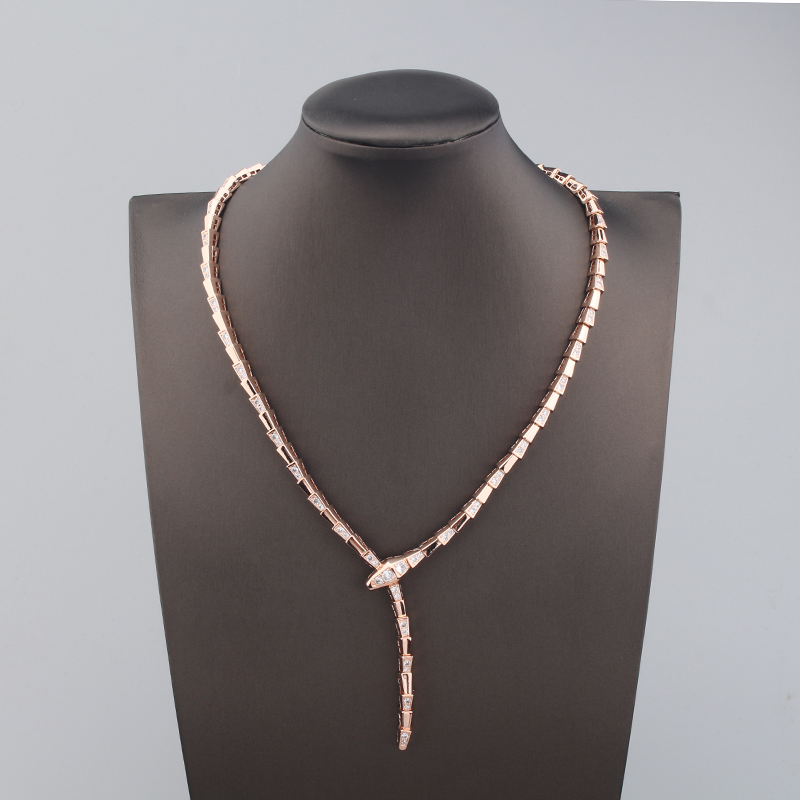 Other Silver Choker Necklace for Women Gold Chunky Long Chain Snake Pendant Bohemian Style Rhodium Plated 2024 Wedding Gift S25315