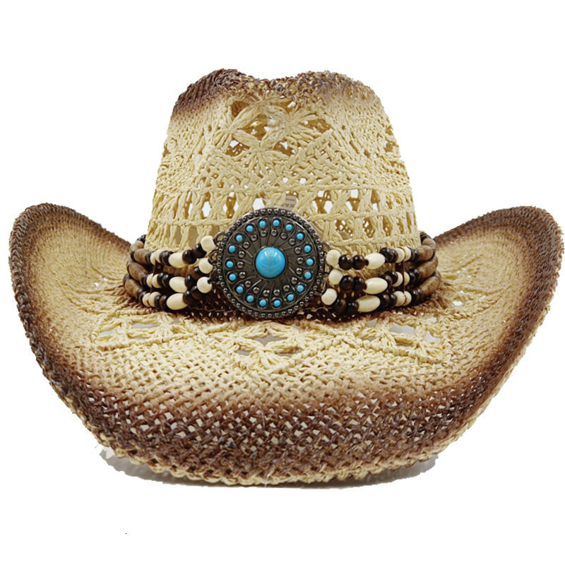 Wide Brim Hats Bucket Featured Cowboy Vintage Straw 2023 Men's Gentlemen's and Women's Jazz Sun Summer 230421