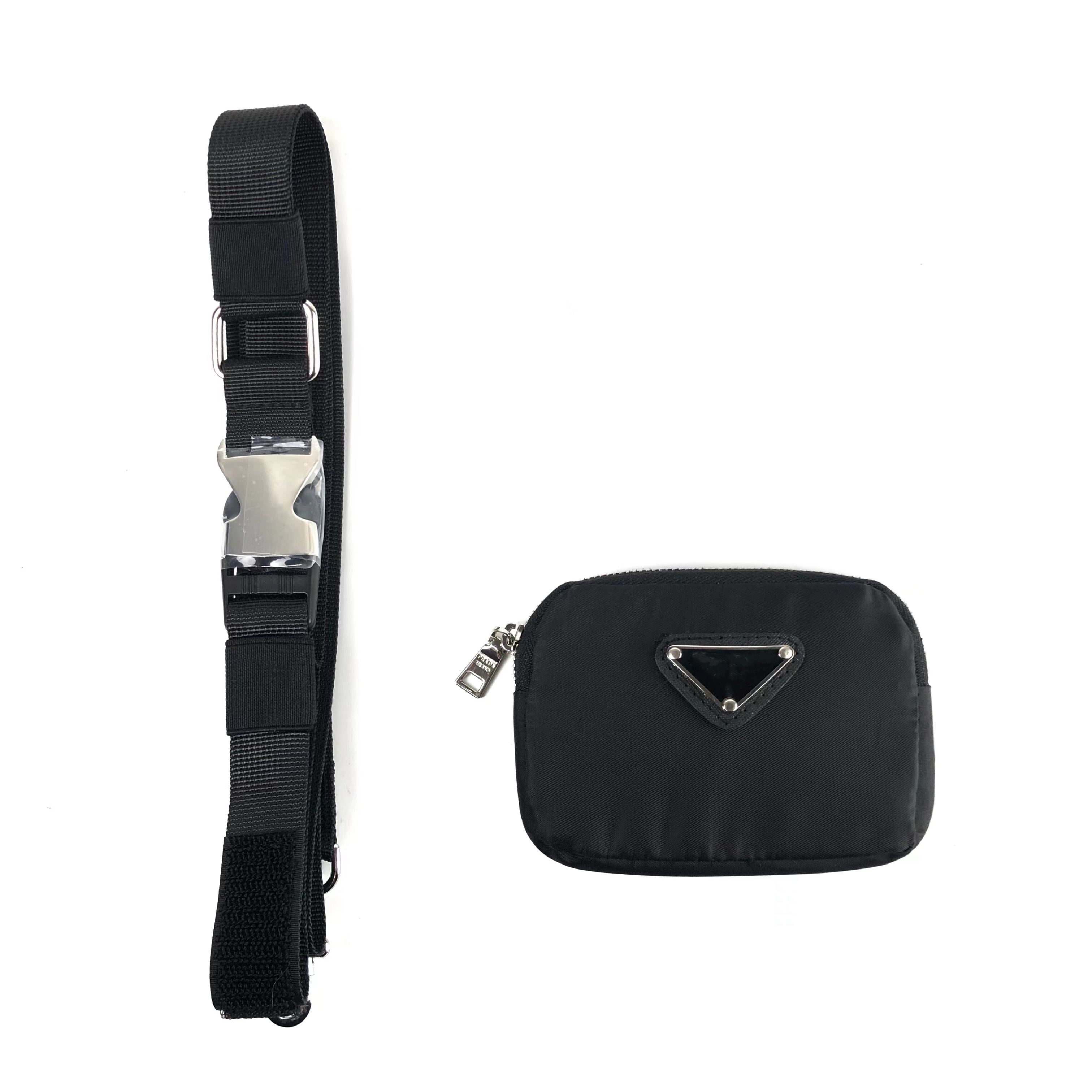 2025 new Designer Dog Collar Set Adjustable Durable PU Leather Pet Collars Inverted Triangle Metal Tag Pendant for Small Medium Dogs Leash with Poop B