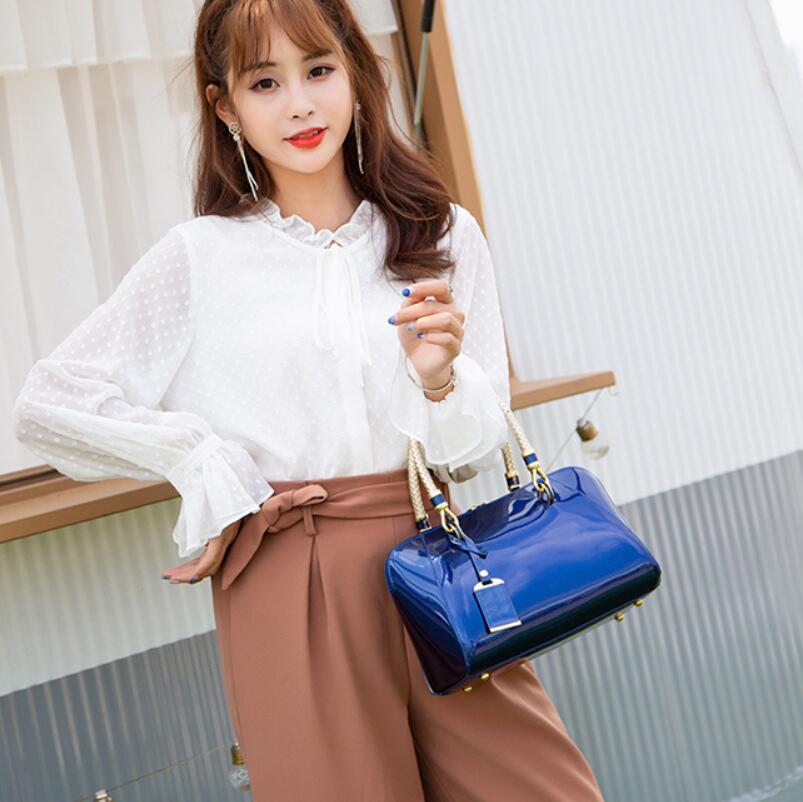 Versatile shoulder bag patent leather handbag fashion casual design crossbody bag