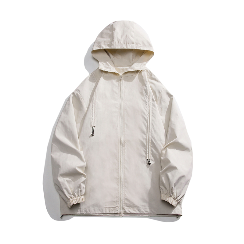 Men's Jackets Streetwear Spring Hooded Casual Jackets For Men Outdoor Black Windbreak Bomber Men's Jacket Coat 230422