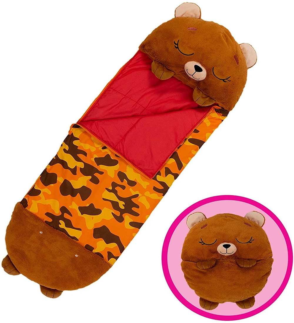 Sleeping Bags Nature Hike Sleeping Bag Children Plush Pillow Animal Sleepsacks Soft Warm Sack Bag Sleep Sack For Boys Girls Birthday's Gift 23112