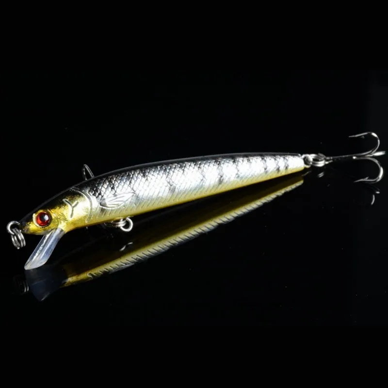 5 Colour 0.3 ounces 3.75 inches Plastic Minnow Fishing Lure Floating Rattles Bass Crankbait 3D Eyes Fish Lures