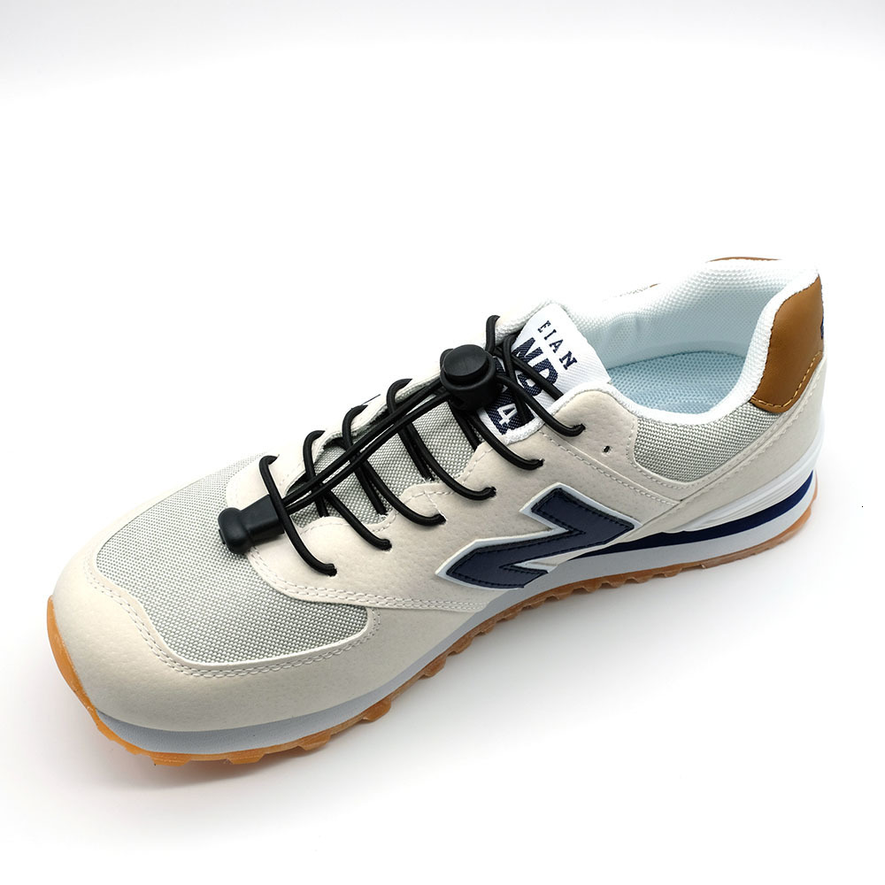 Shoe Parts Accessories 1Pair Colored Dots Round laces Elastic Plastic Lock Hiking Sports No Tie lace Adult Children Lazy Lace 230421