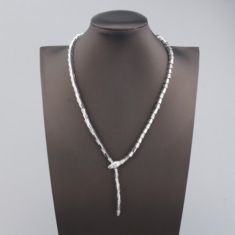 Other Silver Choker Necklace for Women Gold Chunky Long Chain Snake Pendant Bohemian Style Rhodium Plated 2024 Wedding Gift S25315