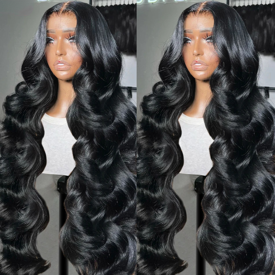 0 40 Inch Body Wave 13x4 HD Lace Front Human Hair Wigs Wear and Go Glueless Brazilian Lace Frontal Wig for Women Synthetic Heat Resistant