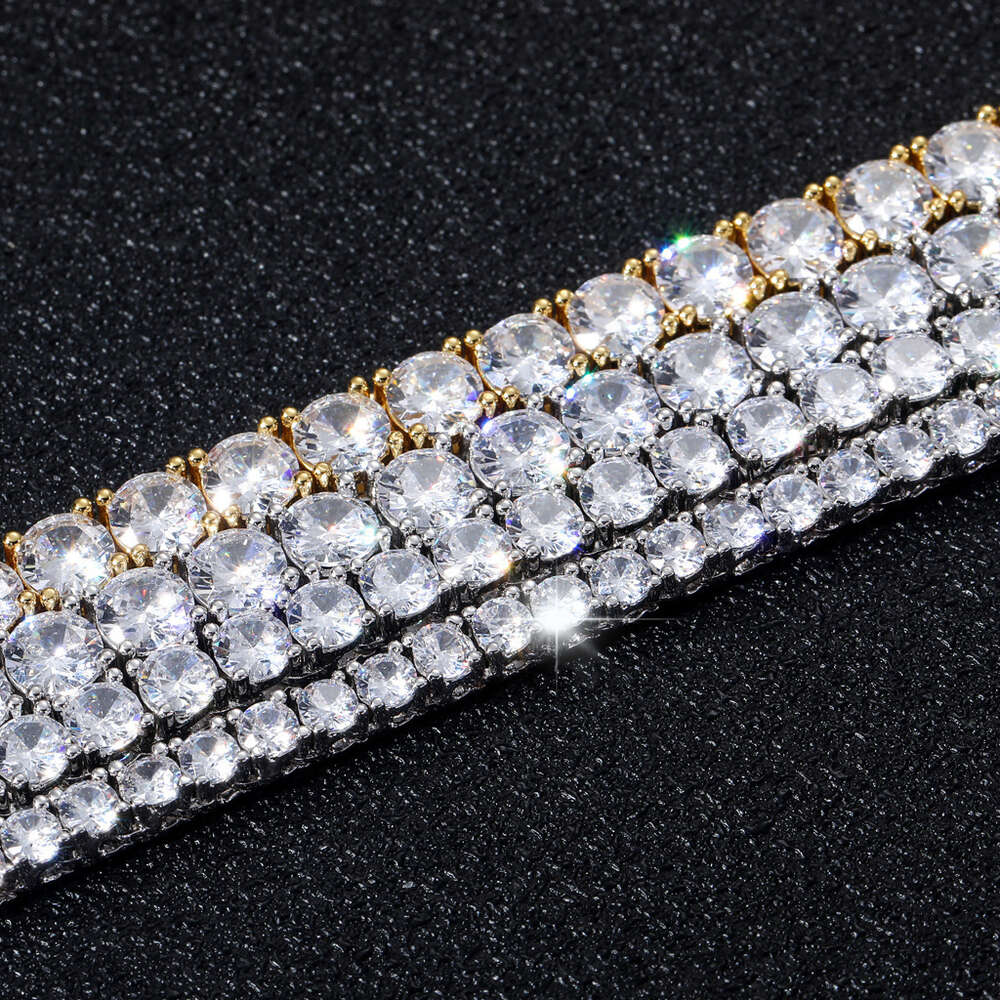Iced Out Dia Mossanite Tennis Men Women Gold Chain Pass VVS Dias Test Hip Hop Jewelry sier Necklace