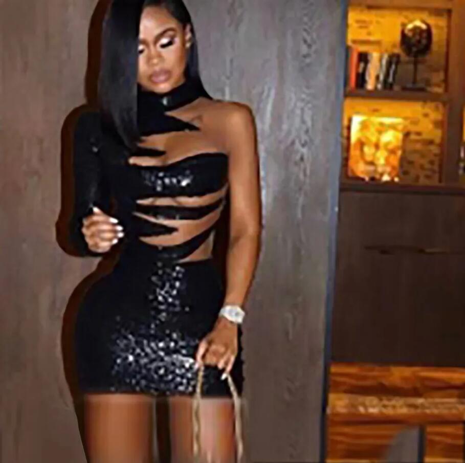Sexy Prom Dresses 2024 For Black Girls Celebrity Party Dress Mermaid Mini Cocktail evening Gown Sequin Homecoming Gowns