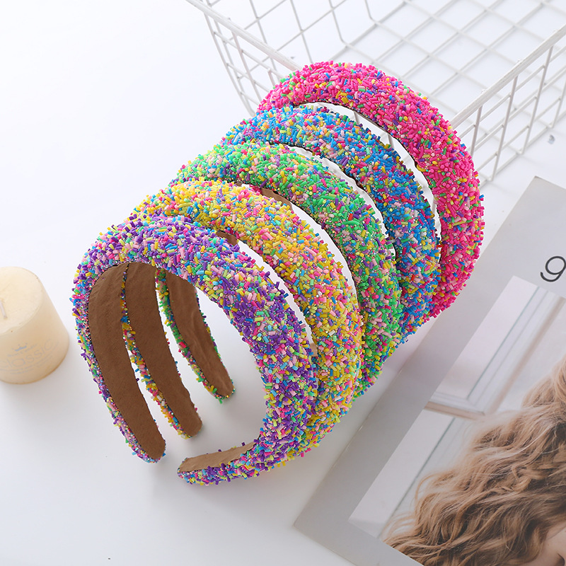 Luxury Designer Sweet Candy Color Hairband Make Up for woman Donut Headband Fashion Korean Style Female Star Hair Hoop Free Ship