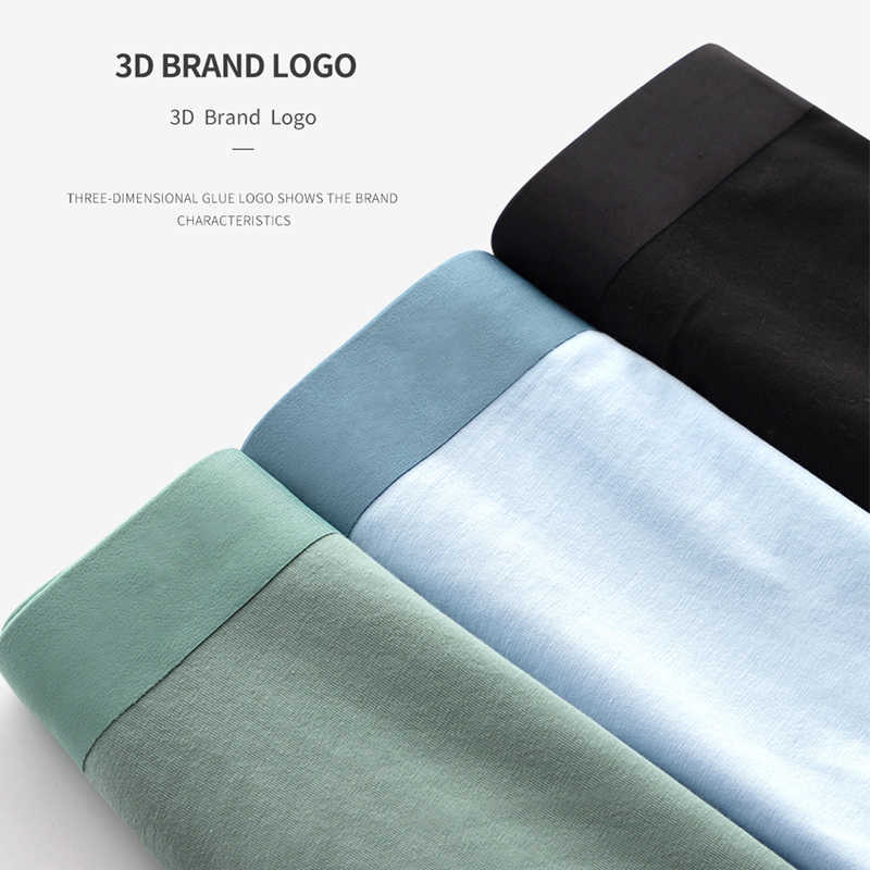 Underpants Brand Men's Underwear Graphene 3A Antibacterial Underpants Pure Cotton Men Boxer Shorts Moire Absorbent Elastic Male Panties Y23