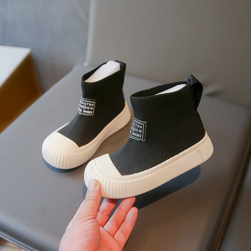 Boots Autumn Baby Shoes Knit Breathable Kids Boys Ankle Soft Sole Casual Fashion Toddler Girls 231122