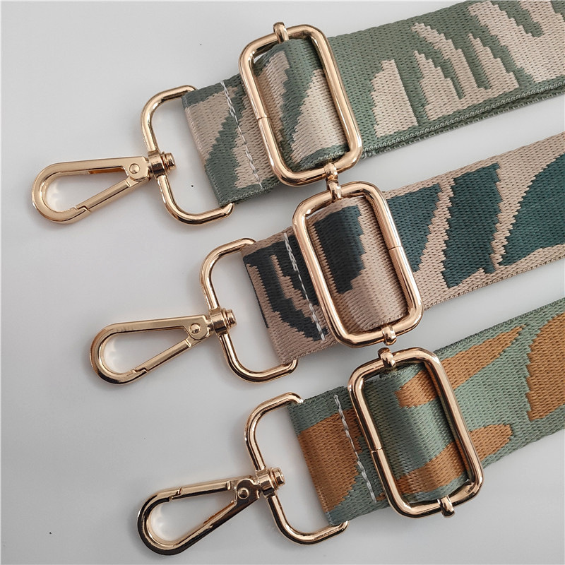 Bag Parts Accessories Ladies Adjustable Shoulder Strap Contrast Color Webbing Handle Replacement Belt Women Trendy Crossbody 230421