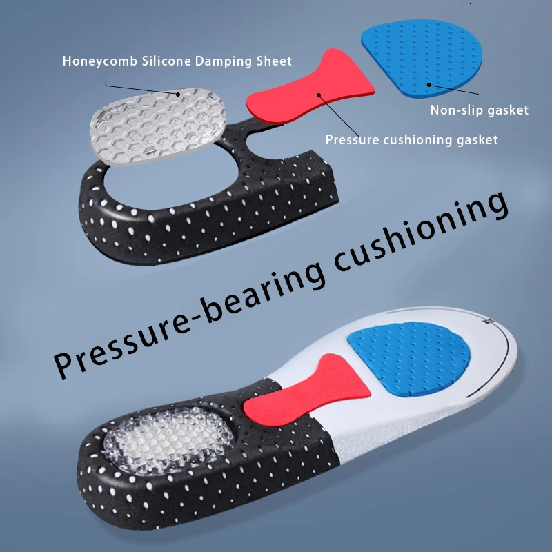 Shoe Parts Accessories Silicone Sport Insoles Ortic Arch Support Pad Running Gel Men Women Breathable Cushion 230421