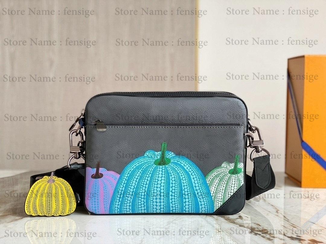 Yayoi Kusama X District Trio Dot Messenger Bag Eclipse Reverse Canvas Mens Crossbody Bags 3 Piece Set Fashion Leather Shoulder Bag With Purse Wallet M69443 N50068, Black flower
Yayoi Kusama X District Trio Dot Messenger Bag Eclipse Reverse Canvas Mens Crossbody Bags 3 Piece Set Fashion Leather Shoulder Bag With Purse Wallet M69443 N50068, Black flower