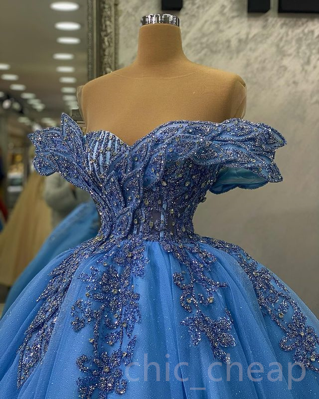 2023 April Aso Ebi Sequined Lace Quinceanera Dresses Sheer Neck Ball Gown Crystals Prom Evening Party Pageant Birthday Gowns Dress ZJ0236