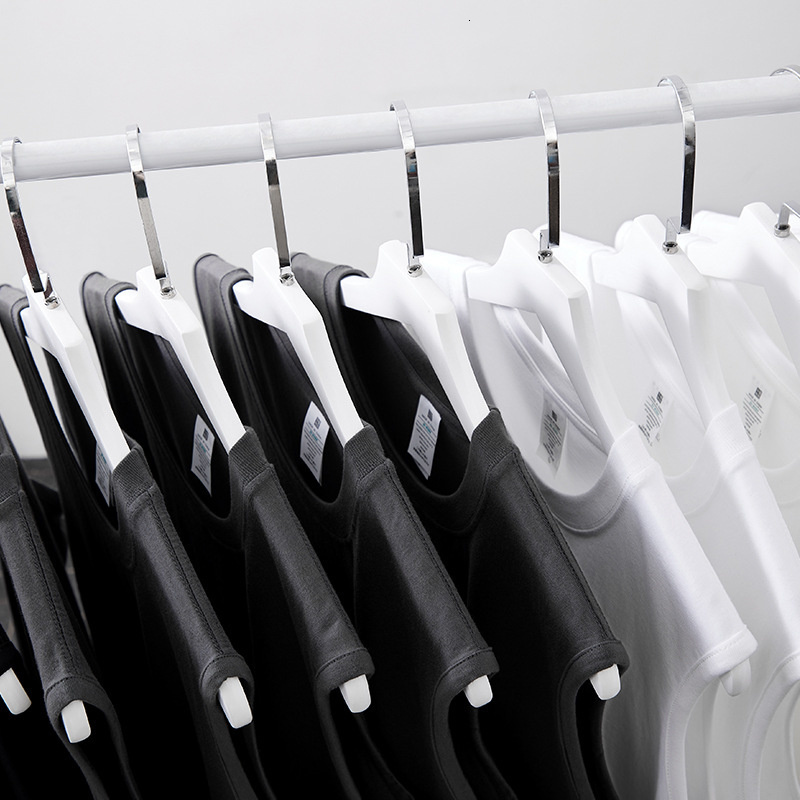 Men's Tank Tops 220g Camisole Heavy Weight Solid Color Loose Cotton Sleeveless T Shirt Bottom Shirt Men's Fitness Vest 230422