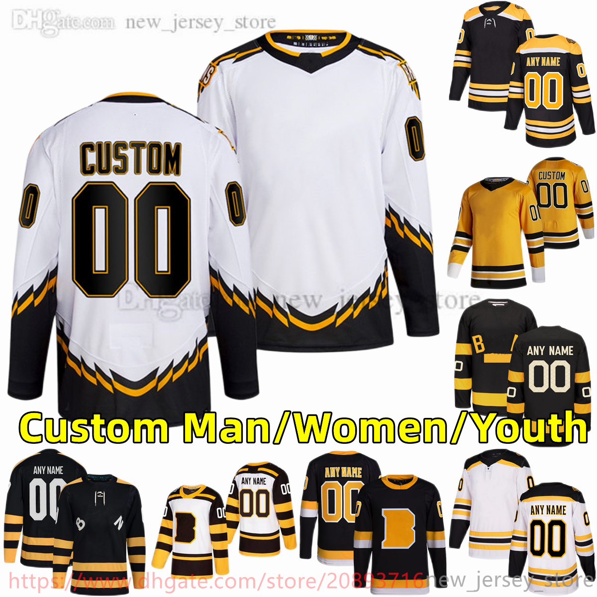 custom S-6XL Movie Ice Hockey Wears Jersey Embroidery 37 Patrice Bergeron 88 David Pastrnak 63 Brad Marchand 73 Charlie Mcavoy 71 Taylor Hall Jerseys