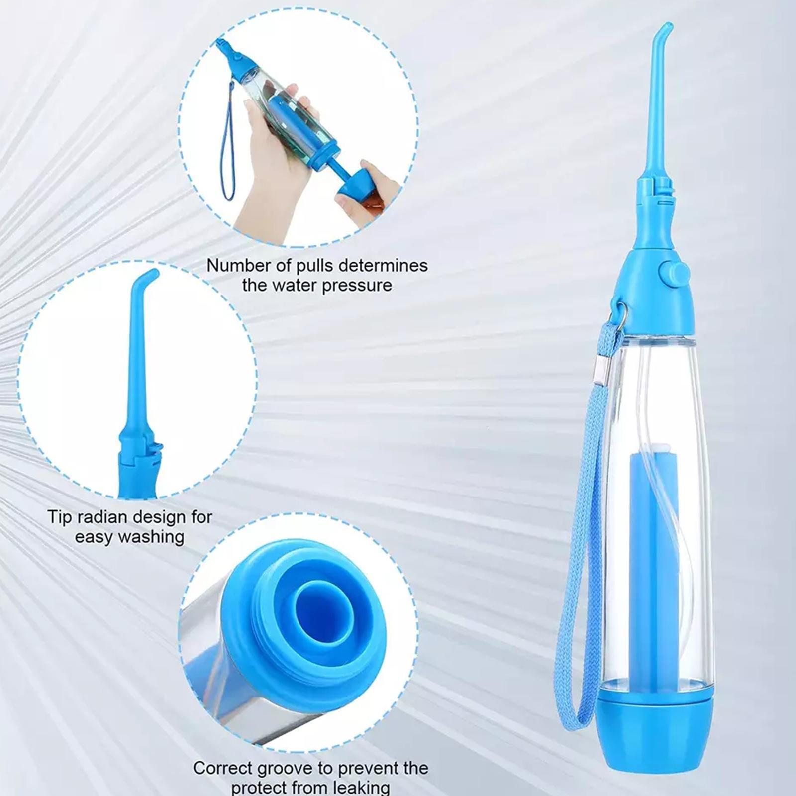 Other Oral Hygiene Irrigator Teeth Cleaner Water Jet Tooth Health Portable Household Flossing Nonelectric D3B6 230421