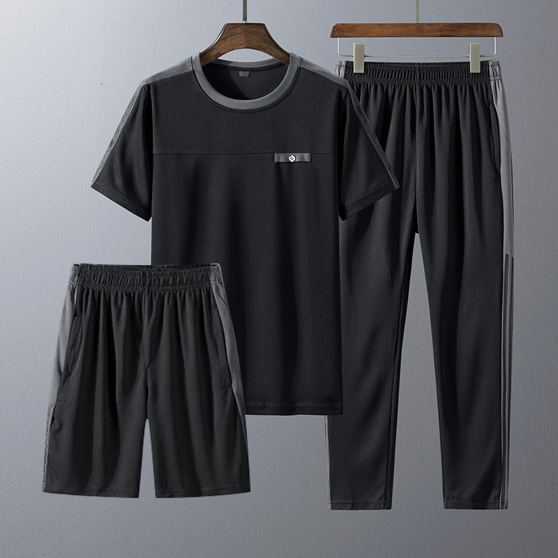 Men's Tracksuits Tracksuit Men T ShitstrousersShorts 3 Piece Sets Men Sweat Suit Jogger Set Sport Summer Men Suits Mens Fashion Clothing Trends 2