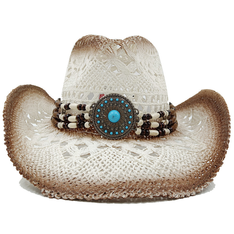 Wide Brim Hats Bucket Featured Cowboy Vintage Straw 2023 Men's Gentlemen's and Women's Jazz Sun Summer 230421