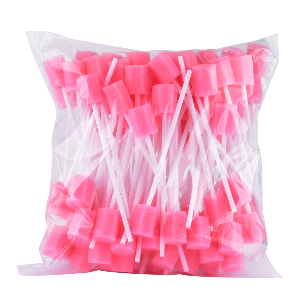 Dental Floss 100 pcs Disposable Oral Swabsticks Unflavored Care Sponge Swabs Foam Sputum Stick for Use 230421