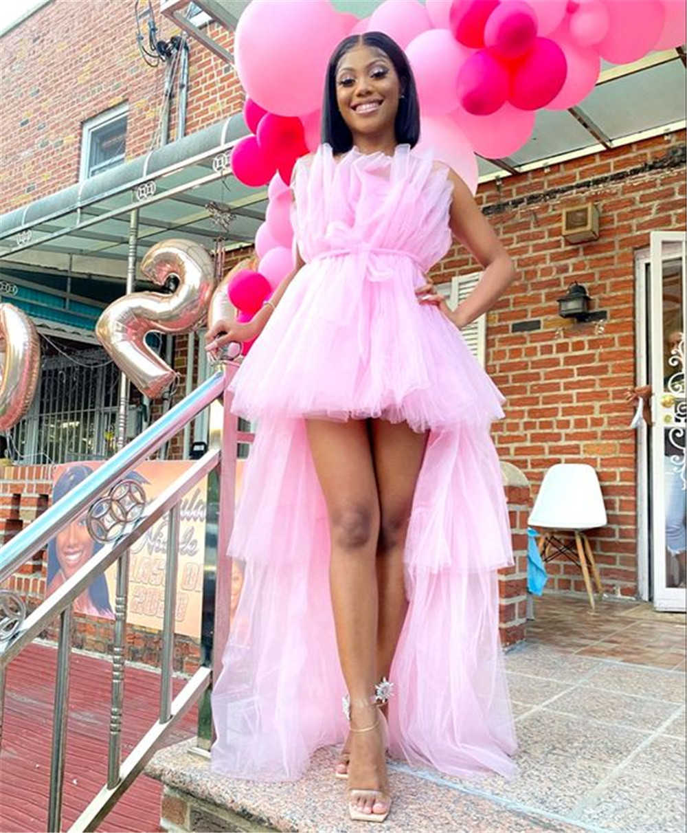 Casual Dresses Hot Sale Elegant Womens High Low Tulle Strapless Solid Color Tiered Cocktail Party Prom Gown Black Pink Purple W0421
Casual Dresses Hot Sale Elegant Womens High Low Tulle Strapless Solid Color Tiered Cocktail Party Prom Gown Black Pink Purple W0421