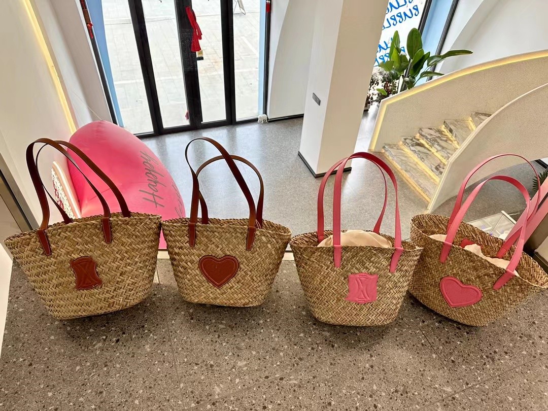 23celnie Designer Bag Summer Lafite Woven beach Bag Underarm Wandering bag Tote Bag Casual resort style, Pink
23celnie Designer Bag Summer Lafite Woven beach Bag Underarm Wandering bag Tote Bag Casual resort style, Pink