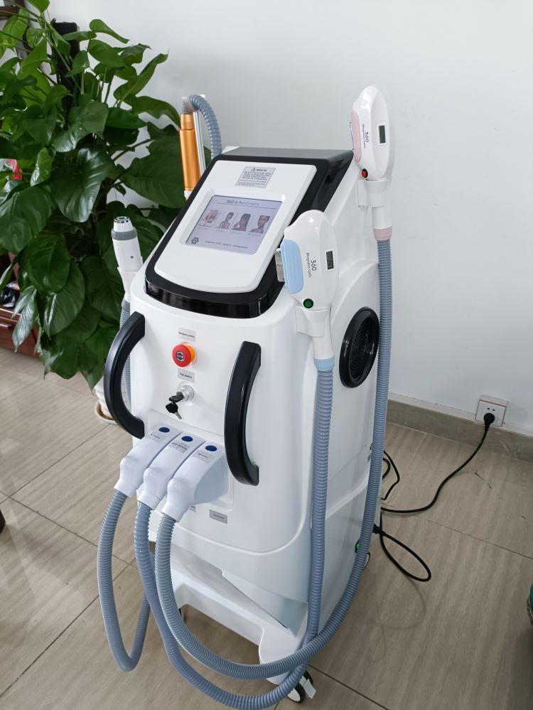 Newest Multifunction carbon 4 in 1 q switched nd yag laser hair removal machines rf face skin opt ipl hair remove diodelaser hair removal Equipment