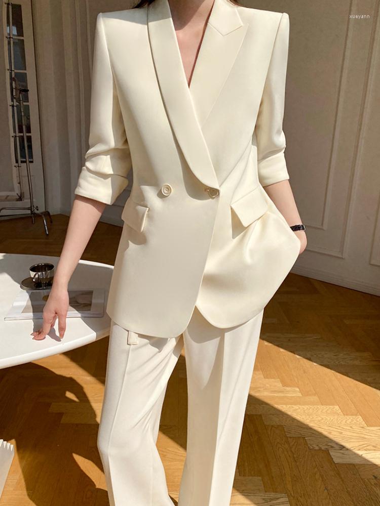 Women' Two Piece Pants Korean Fashion Vintage Women Blazer Trousers Suit Office Slim Casual Formal Business Pantsuit Female Solid Pieces, Appricot
Women' Two Piece Pants Korean Fashion Vintage Women Blazer Trousers Suit Office Slim Casual Formal Business Pantsuit Female Solid Pieces, Appricot