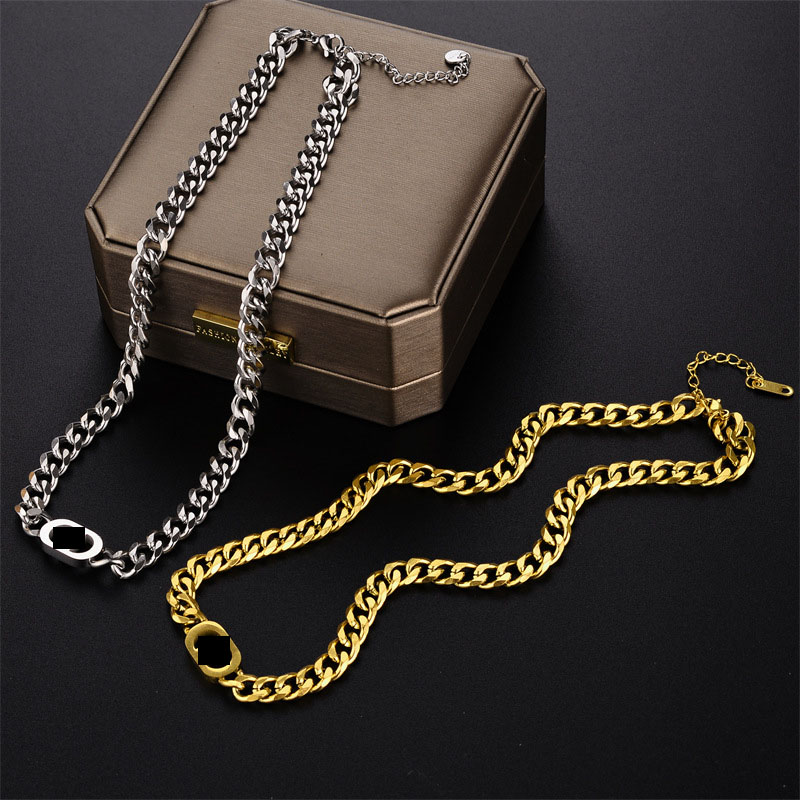 Luxury Double D Pendant Necklace Cuban Link Chain Jewelry for Men and Women Gift