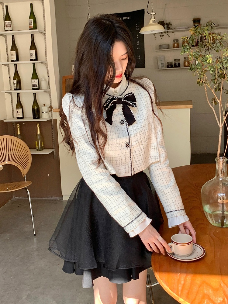 Two Piece Dress Spring Elegant Vintage 2 Piece Dress Set Women Sweet Blazers Suits Y2k Crop Tops Mini Skirt Female Korea Fashion Clothing 230422