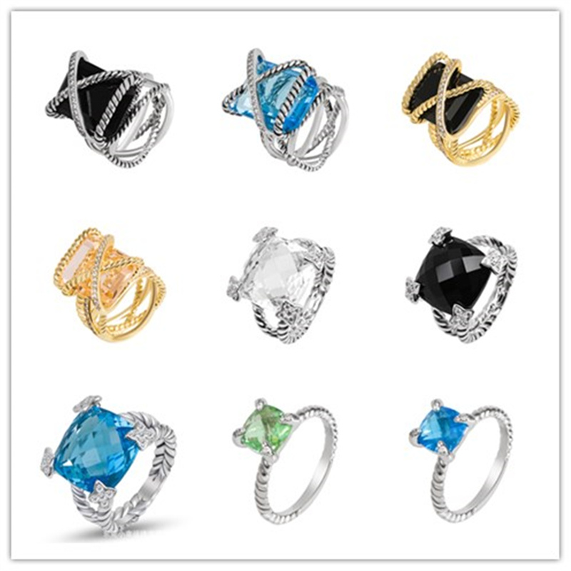 Twisted Braided with box Band Rings Designer Fashion Jewelry for Men Women Classic Sterg Sier Ring Cable Wire Vintage Engagement Christmas Gifts