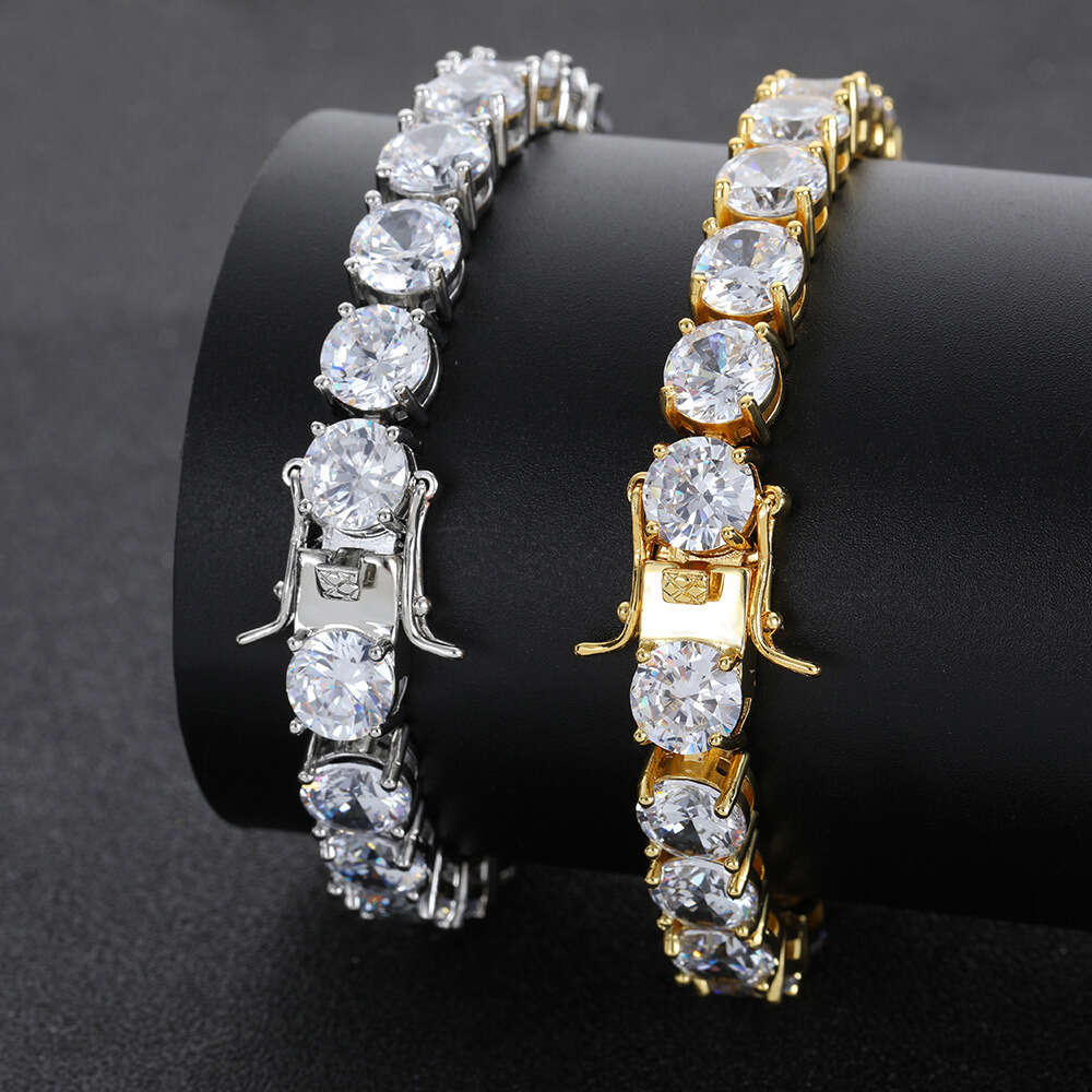 luxury bracelets designer tennis bracelet for women men inlaid 1 row 8MM CZ diamond gold plated womens mens fashion personalize hip hop designer jewel