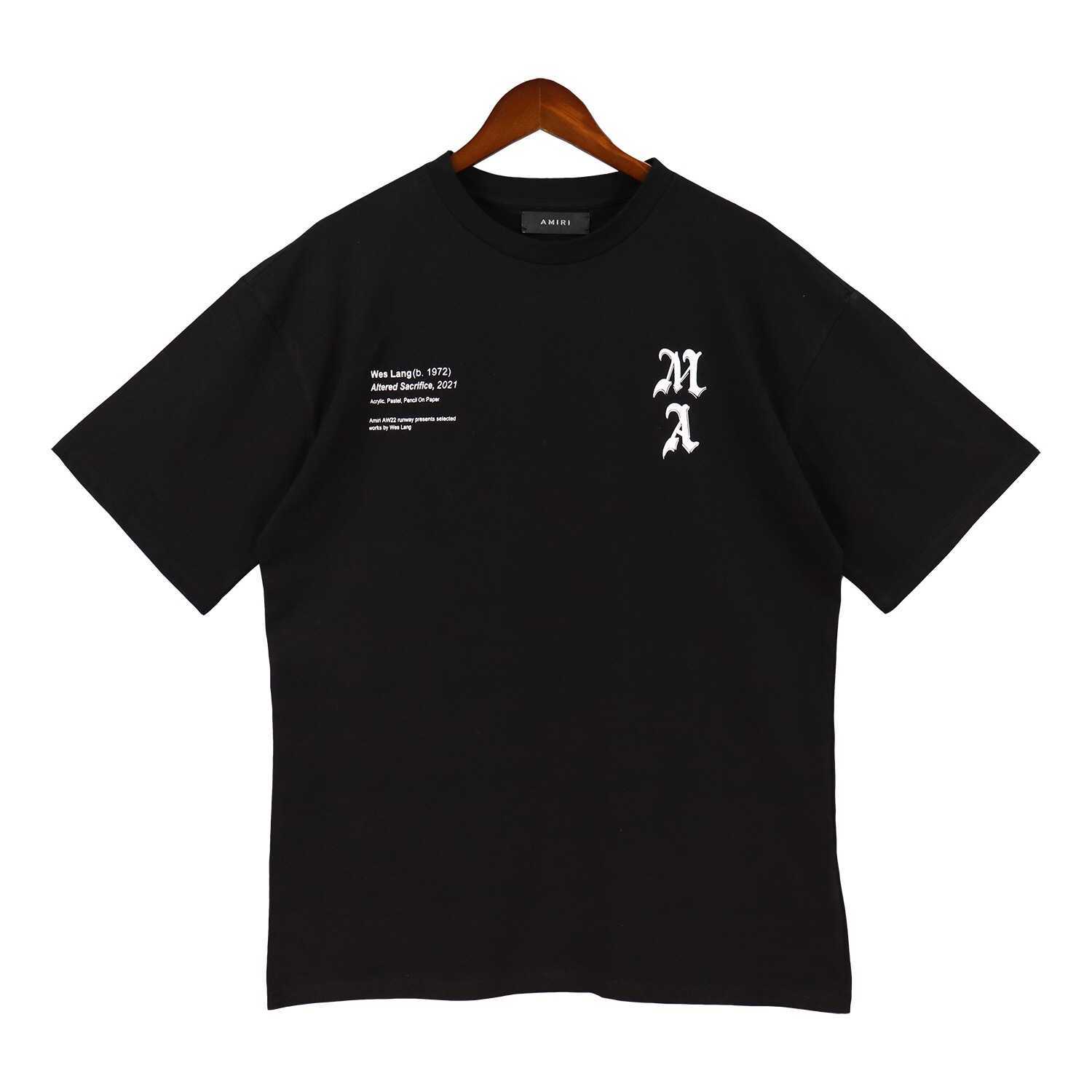 Designer Fashion Clothing Tees Tshirt Amiiri High Street American Minimalist Letter Print Summer Short Sleeved T-shirt Men Women Luxury Streetwear for sale, Black
Designer Fashion Clothing Tees Tshirt Amiiri High Street American Minimalist Letter Print Summer Short Sleeved T-shirt Men Women Luxury Streetwear for sale, Black