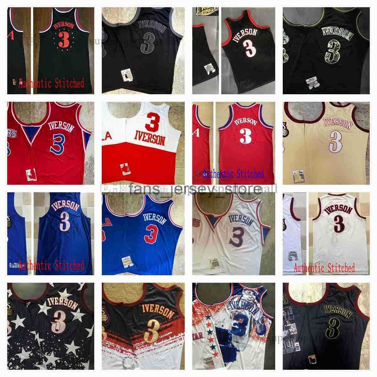Authentic Stitched Retro Mitchell&Ness Basketball Jerseys Allen 3 Iverson Jersey Real Embroidery East Midas Gold Jersey 1996-1998 2000-2001 White Black Red Blue, As picture
Authentic Stitched Retro Mitchell&Ness Basketball Jerseys Allen 3 Iverson Jersey Real Embroidery East Midas Gold Jersey 1996-1998 2000-2001 White Black Red Blue, As picture