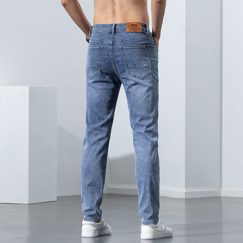 Jean Men's Jeans Fashion Slim Fit jeans for mens designer jeans Motorcycle Pant Mens Skinny Pants Light Blue Mens Slim Denim Straight Biker Trous