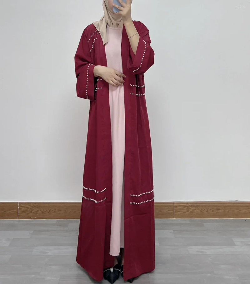 Ethnic Clothing Women Eid Muslim Black Abaya Ramadan Morocco Dubai Beading Abayas Kaftan Vestidos Arab Modest Long Robe Loose