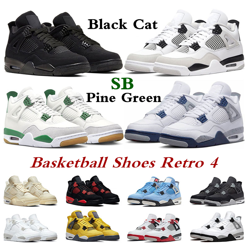 Mens Retro Basketball Shoes 4s Jumpman 4 Retros Military Black Cat SB Pine Green Canvas Red Thunder University Blue Men Women Trainers Outdoor Sports Sneakers, Black purple
Mens Retro Basketball Shoes 4s Jumpman 4 Retros Military Black Cat SB Pine Green Canvas Red Thunder University Blue Men Women Trainers Outdoor Sports Sneakers, Black purple