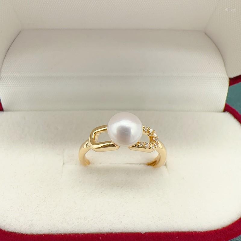 Cluster Rings Arrival Natural Freshwater Pearl Ring Fashion Simple Design Shiny Crystal 14K Gold Filled Jewelry For Woman Gift
Cluster Rings Arrival Natural Freshwater Pearl Ring Fashion Simple Design Shiny Crystal 14K Gold Filled Jewelry For Woman Gift
