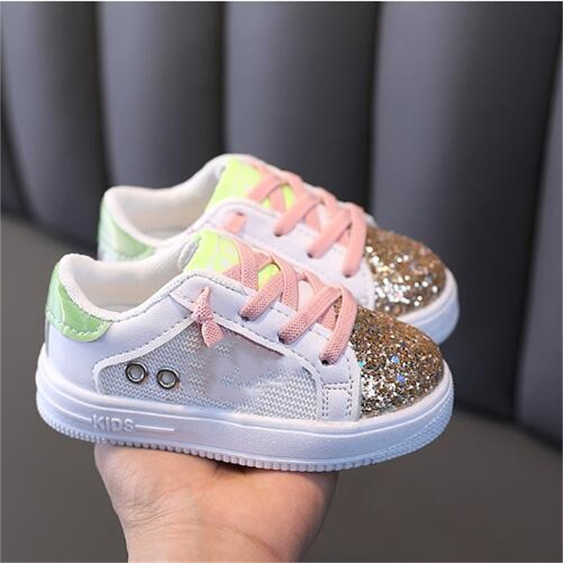 Fashion Sequins Kids Baby Shoes Boys Girls Athletic Shoes Outdoor Toddler Infant Sneakers Spring Autumn Children Running Sports Shoe