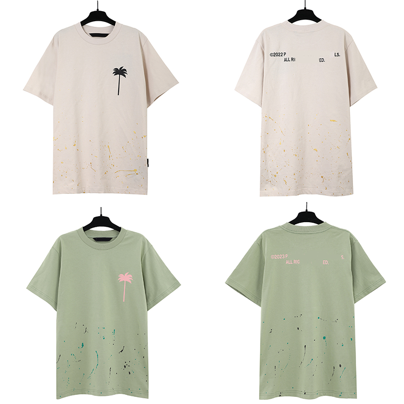 Mens designer Shirt Womens t shirt New painted Print Casual loose crew neck Short Sleeve Size /M/L/XL, Apricot