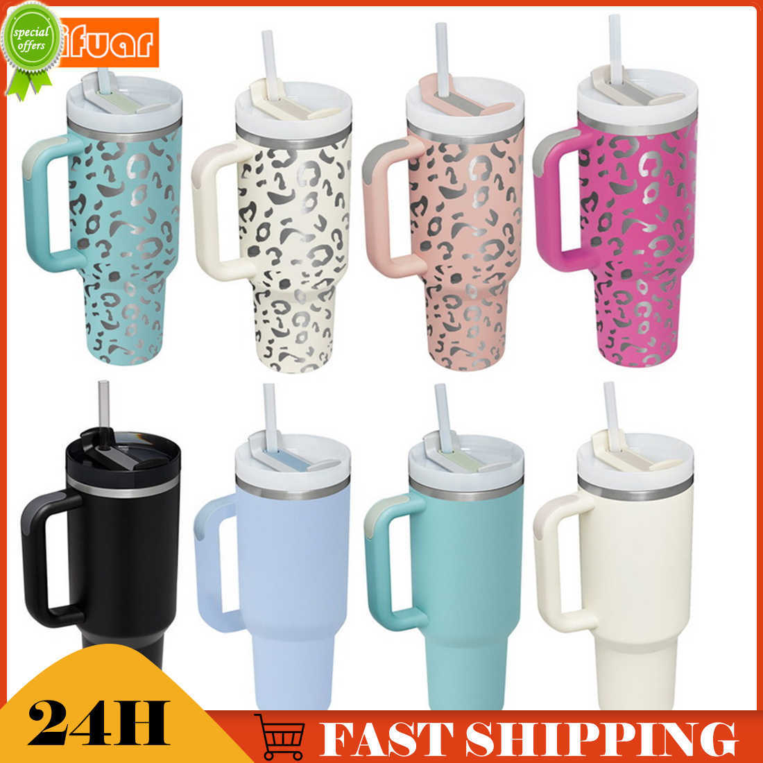 New New 40oz Reusable Vacuum Quencher Tumbler With Straw Leak Resistant Lid Insulated Cup Maintains Heat Cold And Ice, Navy blue
New New 40oz Reusable Vacuum Quencher Tumbler With Straw Leak Resistant Lid Insulated Cup Maintains Heat Cold And Ice, Navy blue