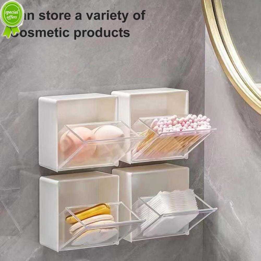 New 1Set Transparent Storage Case Waterproof Punch-free Wall Mounted Hair Band Cotton Swab Box Home Accessories Bathroom Accessorie, Sky blue
New 1Set Transparent Storage Case Waterproof Punch-free Wall Mounted Hair Band Cotton Swab Box Home Accessories Bathroom Accessorie, Sky blue