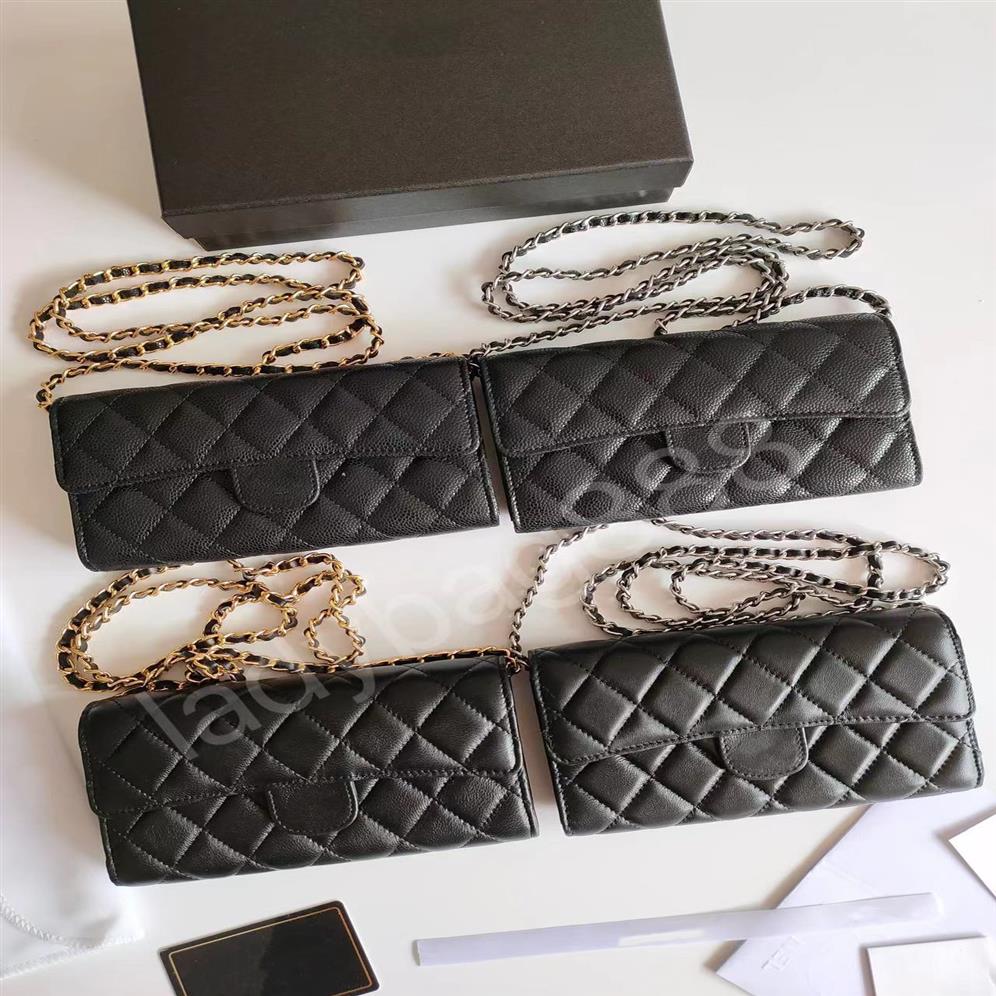 Famous top designer Cc wallet card holder classic caviar sheepskin wallet207N, Sheepskin black silver buckle
Famous top designer Cc wallet card holder classic caviar sheepskin wallet207N, Sheepskin black silver buckle