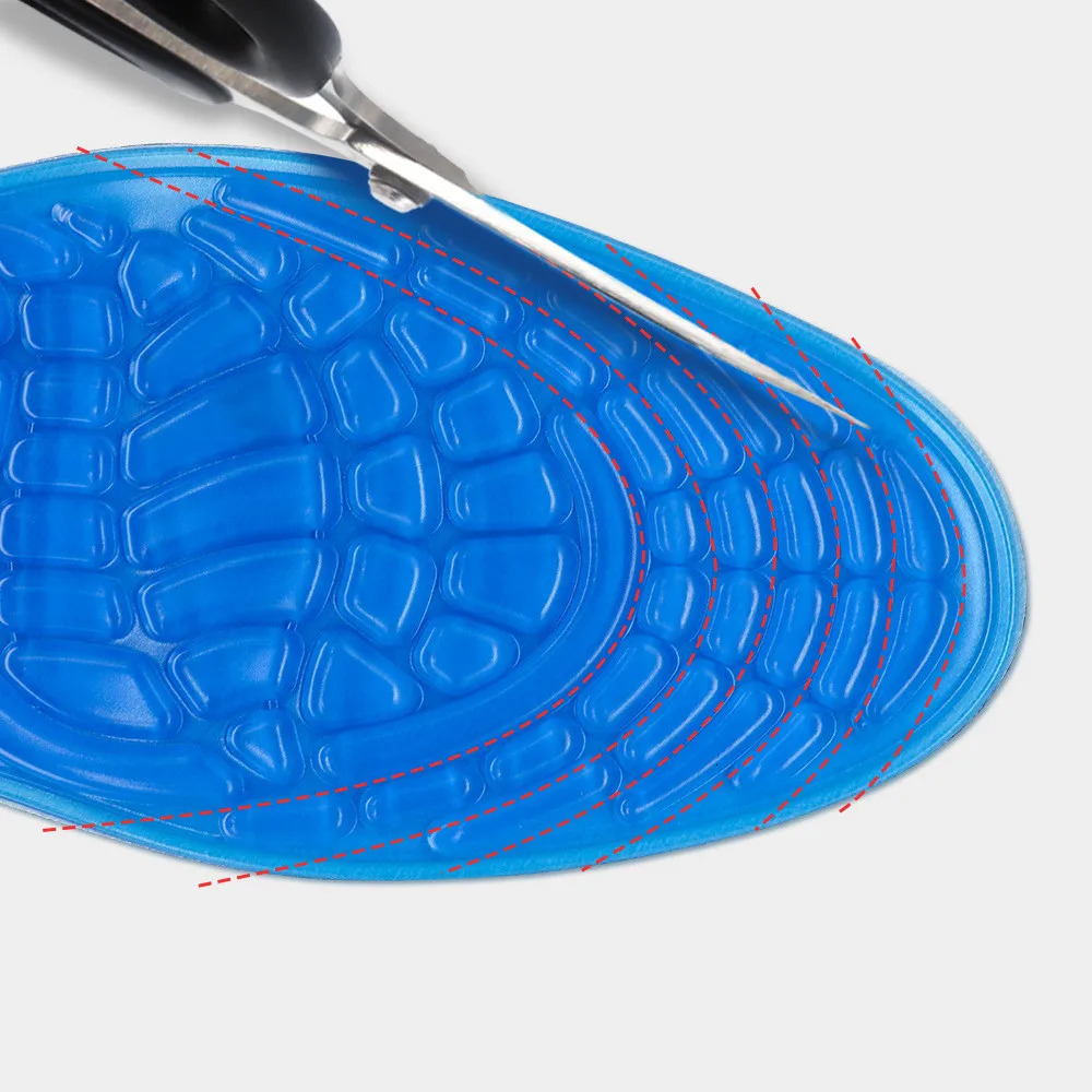 Shoe Parts Accessories Silicone Gel Sports Insoles For Shoes Men Women Pad Sweat Deodorant Breathable Shock Absorption Massage Foot Shoe Insole Insert