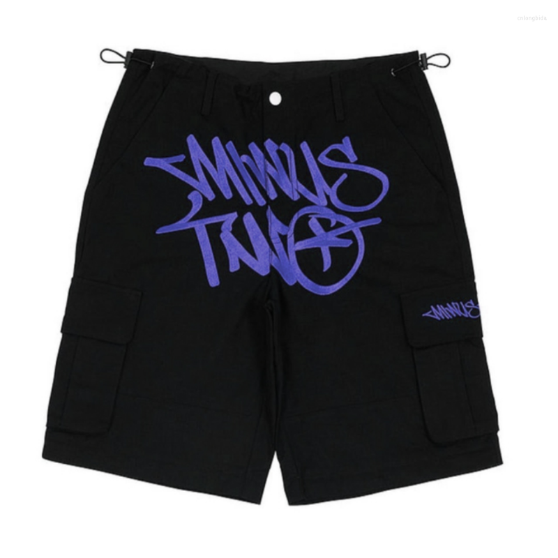 Men's Shorts Y2k Minus Two Cargo Mens 2023 Summer Harajuku Hip Hop Punk Rock Gothic Basketball Track Streetwear