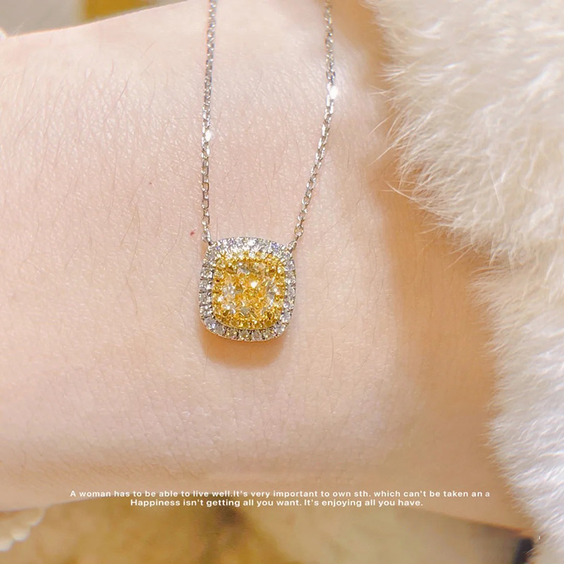 Choker Necklace AAAAA Zircon Silver Color Wedding Pendants Necklace For Women Charm Party Jewelry